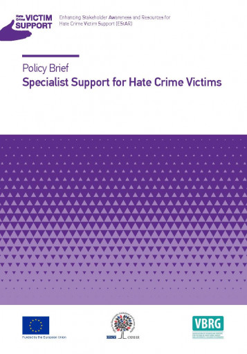 Specialist Support for Hate Crime Victims: Policy Brief